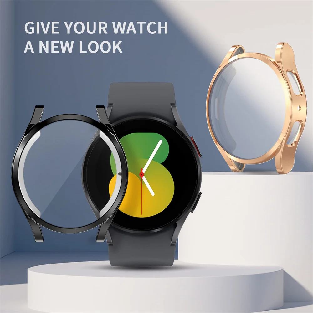 TPU Cover for samsung Galaxy watch 5 case 40mm 44mm all-around Anti-Scratch bumper Screen protector Galaxy watch 4  Accessories