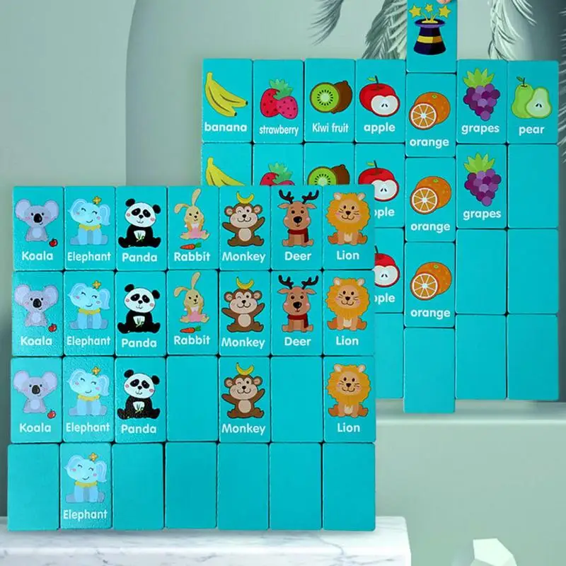 

Lianliankan Jielong игра Монтессори деревянные пазлы доски для захвата игрушки детские развивающие игрушки мультяшные животные фрукты пазлы