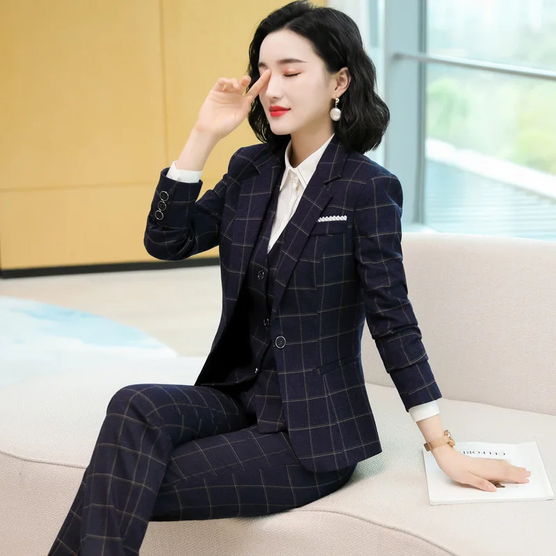 Business Suit Female 2023 Black Fashion Temperament Female President Suit Ol Business Women's Wear Workplace Formal Suit Work Cl