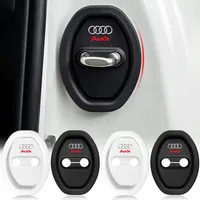 4pcs Silicone Car Door Lock Buckle Protector Cover Accessories For Audi S3 S5 S1 S4 S2 S6 RS3 RS4 RS5 RS6 RS8 B8 B6 TT A2 A3 A4