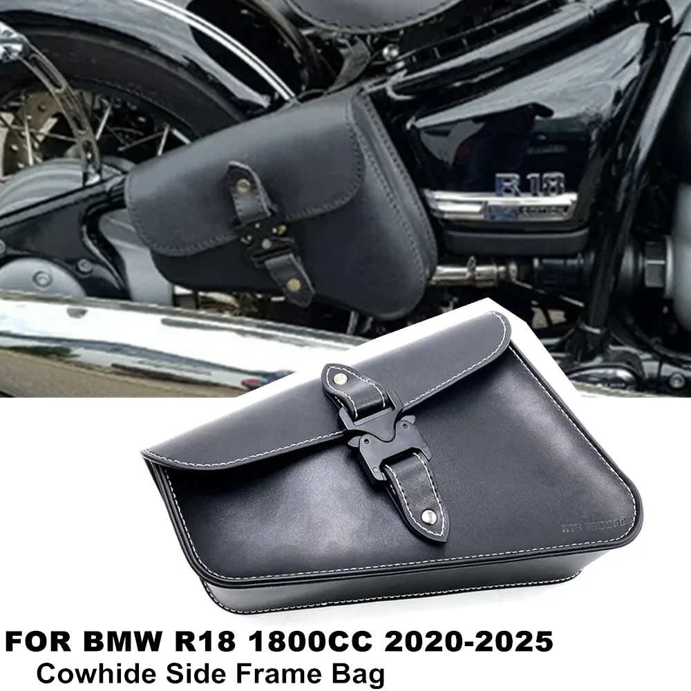 

Motorcycle Handmade Side Bag Frame Bag Retro Leather Bag For BMW R18 1800cc 2020 2021 2022 2023 2024 2025