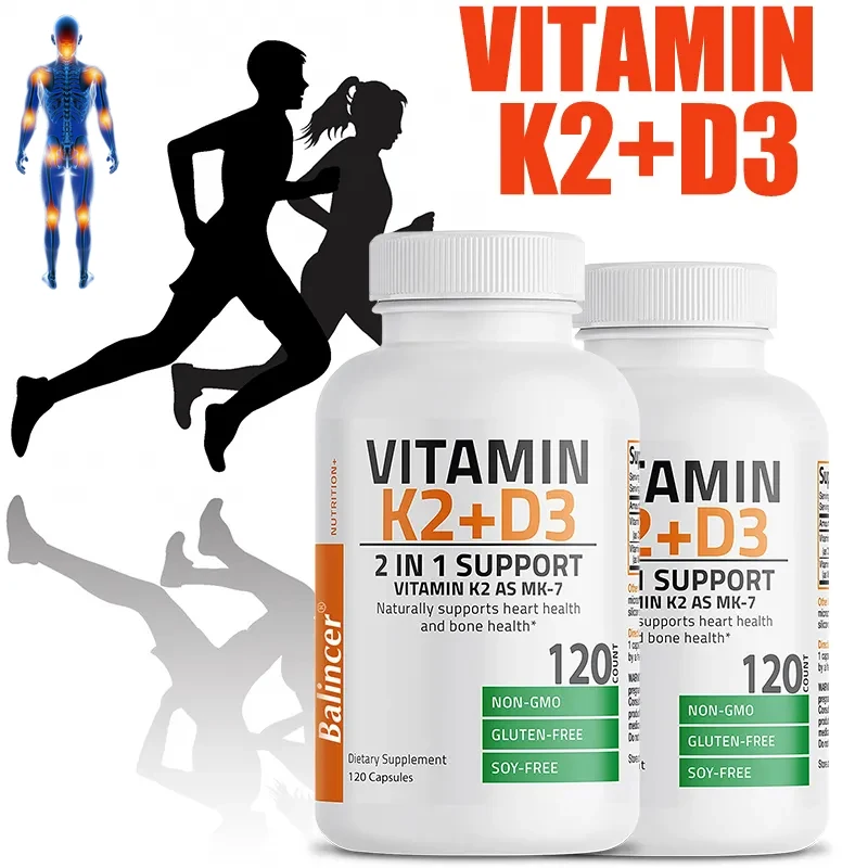 Vitamin K2 (MK7) with D3 Supplement Non-GMO Formula Vitamin D and K Complex, Natural Support for Heart Immune Bone Health