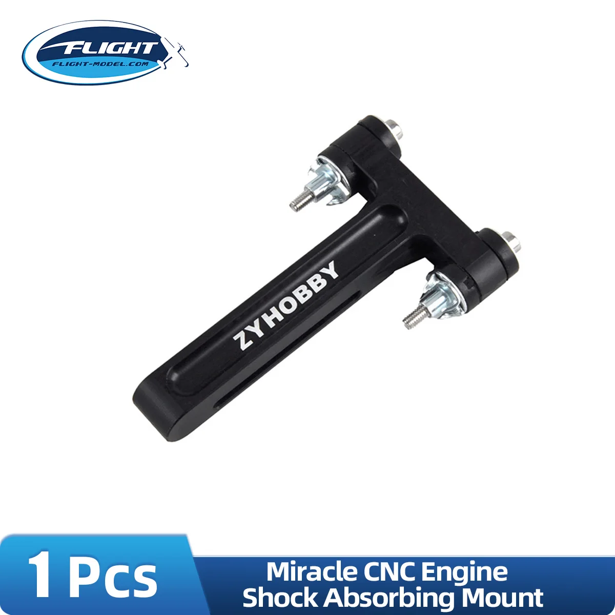 1PCS Miracle CNC Engine Shock Absorbing Mount for 20CC RC Airplane Black