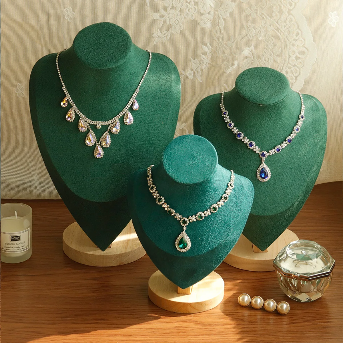 

Новая модель высокого качества, экспонент, бархатный дисплей для ювелирных изделий, ожерелье, подвески, манекен, подставка для ювелирных изделий, органайзер