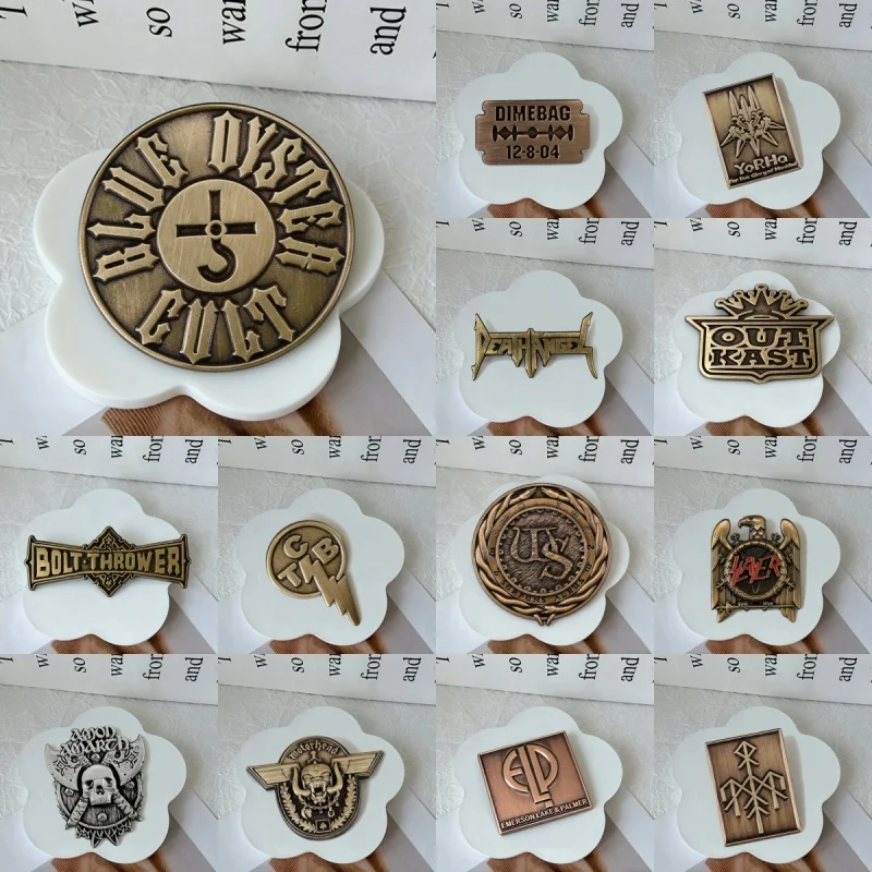 Classic retro rock band enamel badge music brooch punk band badge fan series medal wholesale