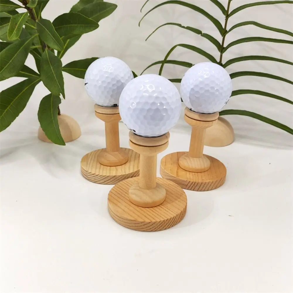 3Pcs Wooden Golf Wooden Base Set Storage Rack Exhibitions Golf Ball Tees Easy To Install Mini Golf Tennis Ball Support Training