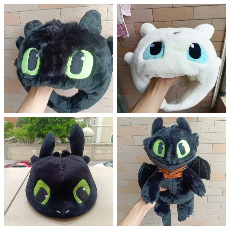 2024 winter hot selling Toothless plush hat headgear Night Fury Toothless beret party decorative headgear cosplay Christmas gift