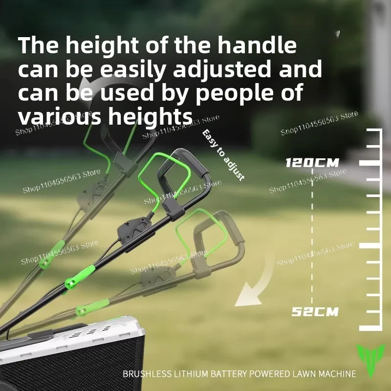 New push-type electric lawn mower with high power for large-scale lawn trimming