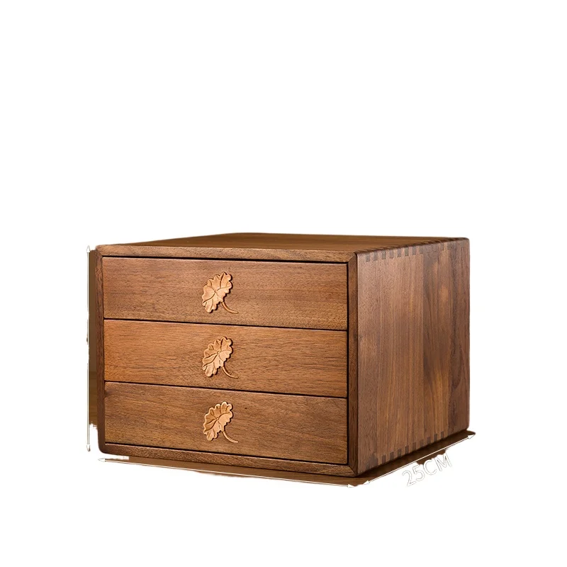 

*Черный орех, ящик для хранения косметики из цельного дерева, настольный высококачественный ящик для пыли, ящик для хранения ювелирных изделий, высококачественный и изысканный