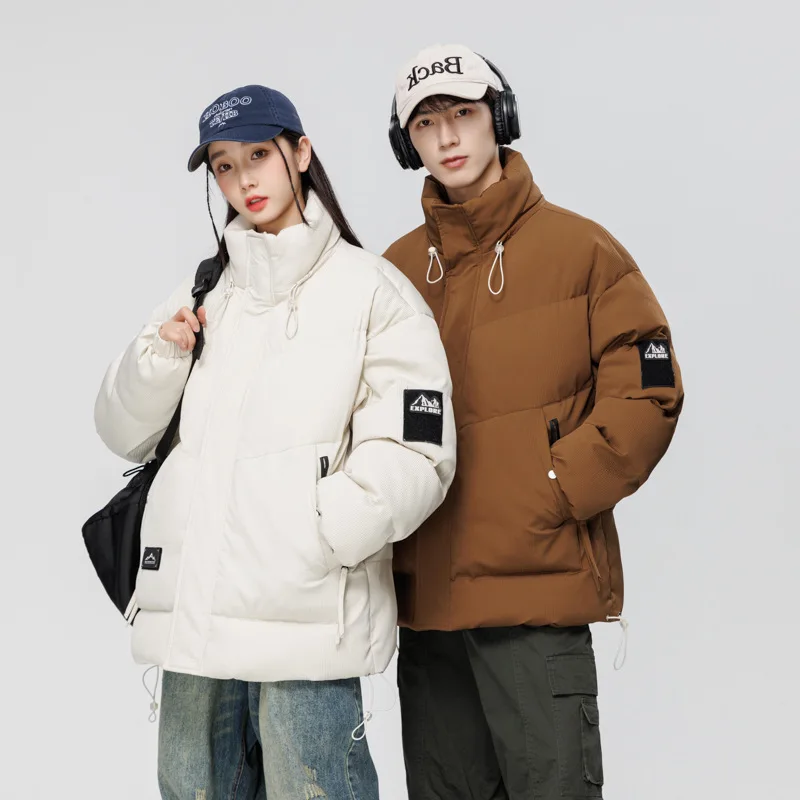 Couple 2023 New Student Korean Edition Thickened Warm Cotton Clothes