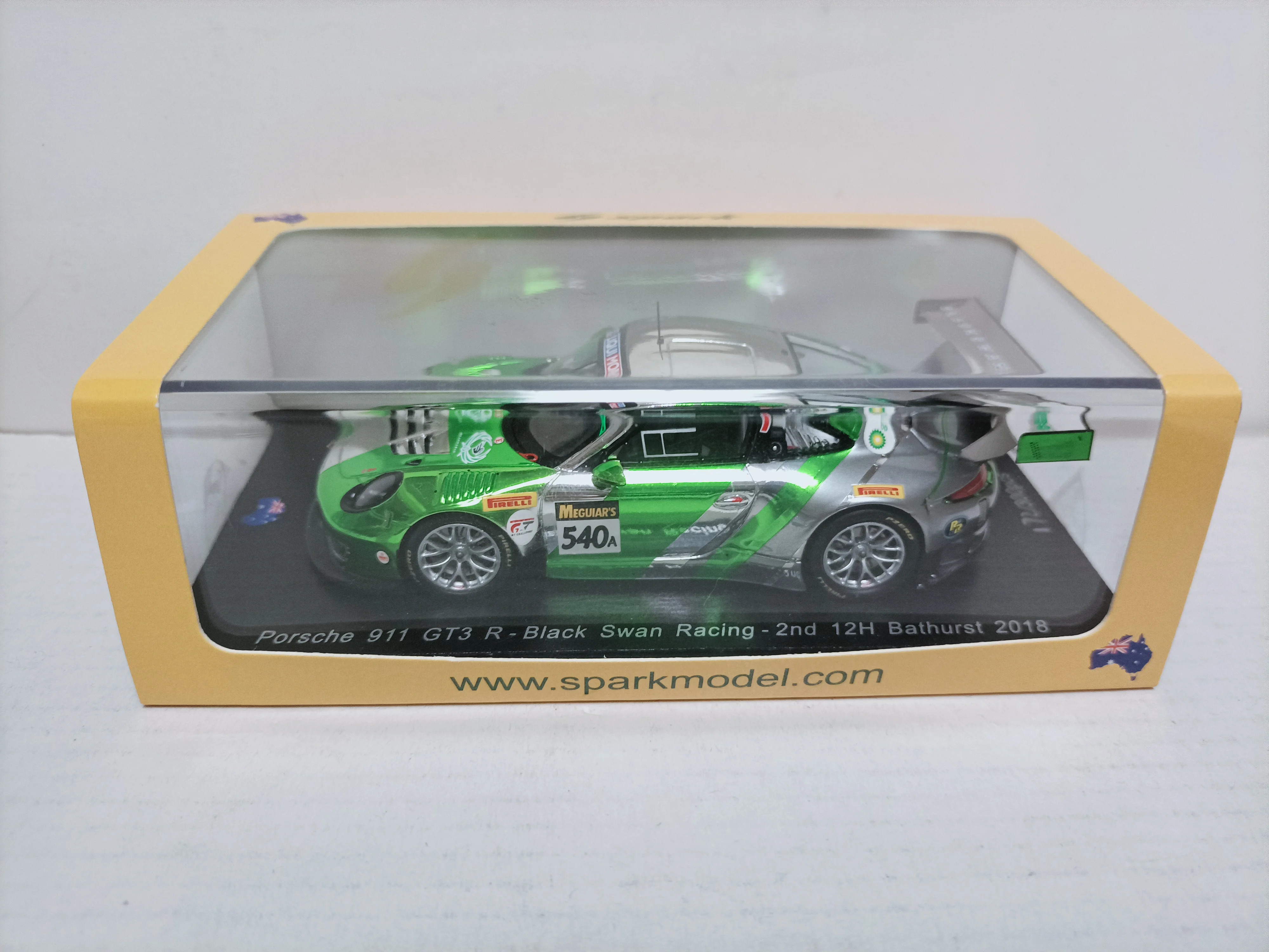Spark 1 43 Porsche Bathurst Rally Racing Model 911 GT3R BlackSwan 2018