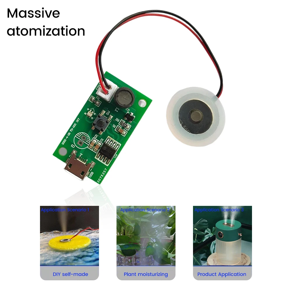 Mist Maker And Driver Circuit Board USB Mini Humidifier DIY Kits Fogger Atomization Film Atomizer Sheet Mini Oscillating