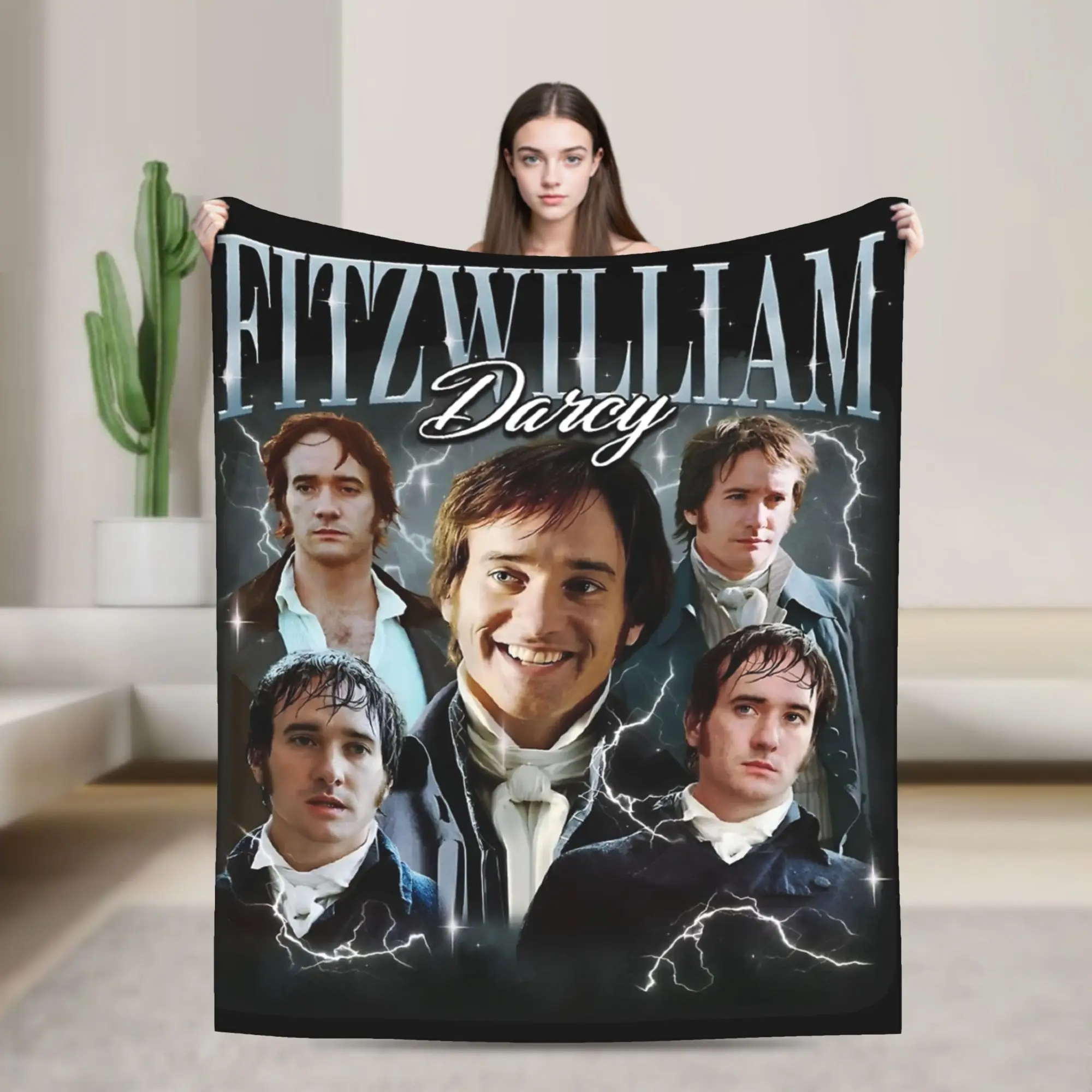 Fitzwilliam Darcy Pride and Prejudice Movies Blankets Flannel Print  Thin Throw Blanket for Bed Bedroom Plush Thin Quilt