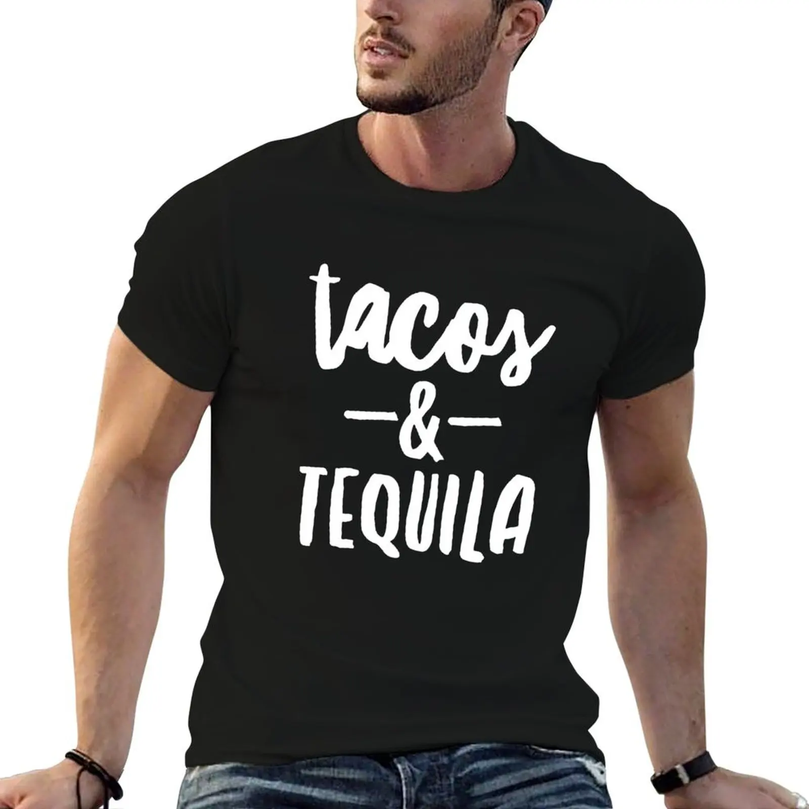 T-shirt Tacos and Tequila, T-shirt sportif décontracté à séchage rapide