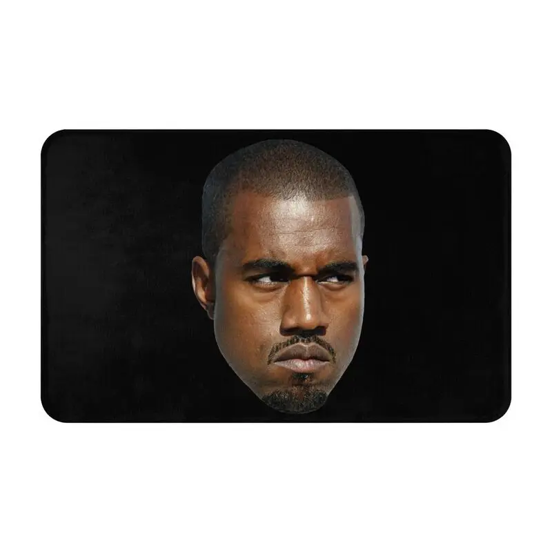 Custom Funny Kanye West Meme Front Floor Door Mats Indoor Rapper Music Producer Bathroom Kitchen Doormat Bedroom Carpet Rug