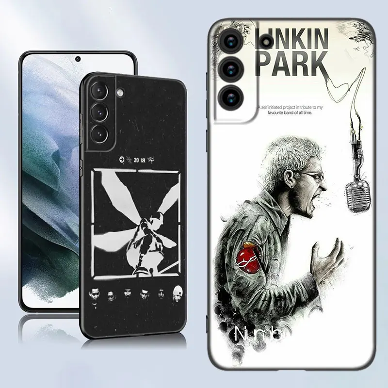 Linkin And Park Black Silicone Phone Case For Samsung Galaxy S23 S21 S20 FE S24 S22 Ultra S10E S10 S9 S8 Plus