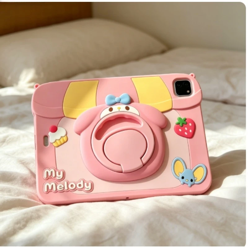 My Melody IPad Case Cartoon Style Silicone 360 Degree Rotatable Kickstand Cute Kickstand Shockproof Girls Kids Decoration Gifts - view 5
