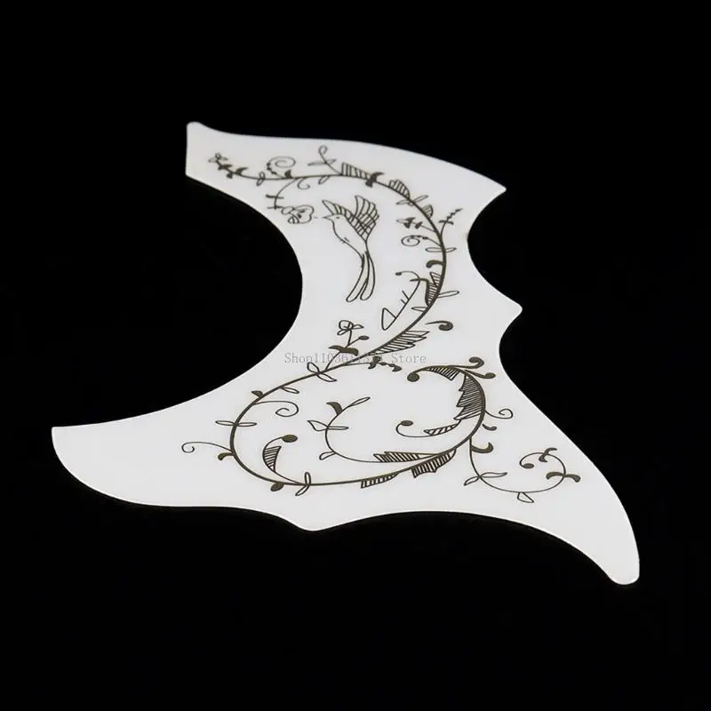  Scratch Resistant Acoustic Guitar Guard Floral Theme PVC Backing For Quick Installation