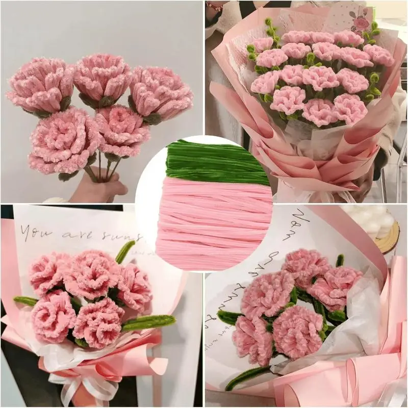 200/300Pcs Chenille Stems 30cm Pipe Cleaners Craft Supplies DIY Kids Plush Educational Toy Art Handmade Flower Making Supplies view 3