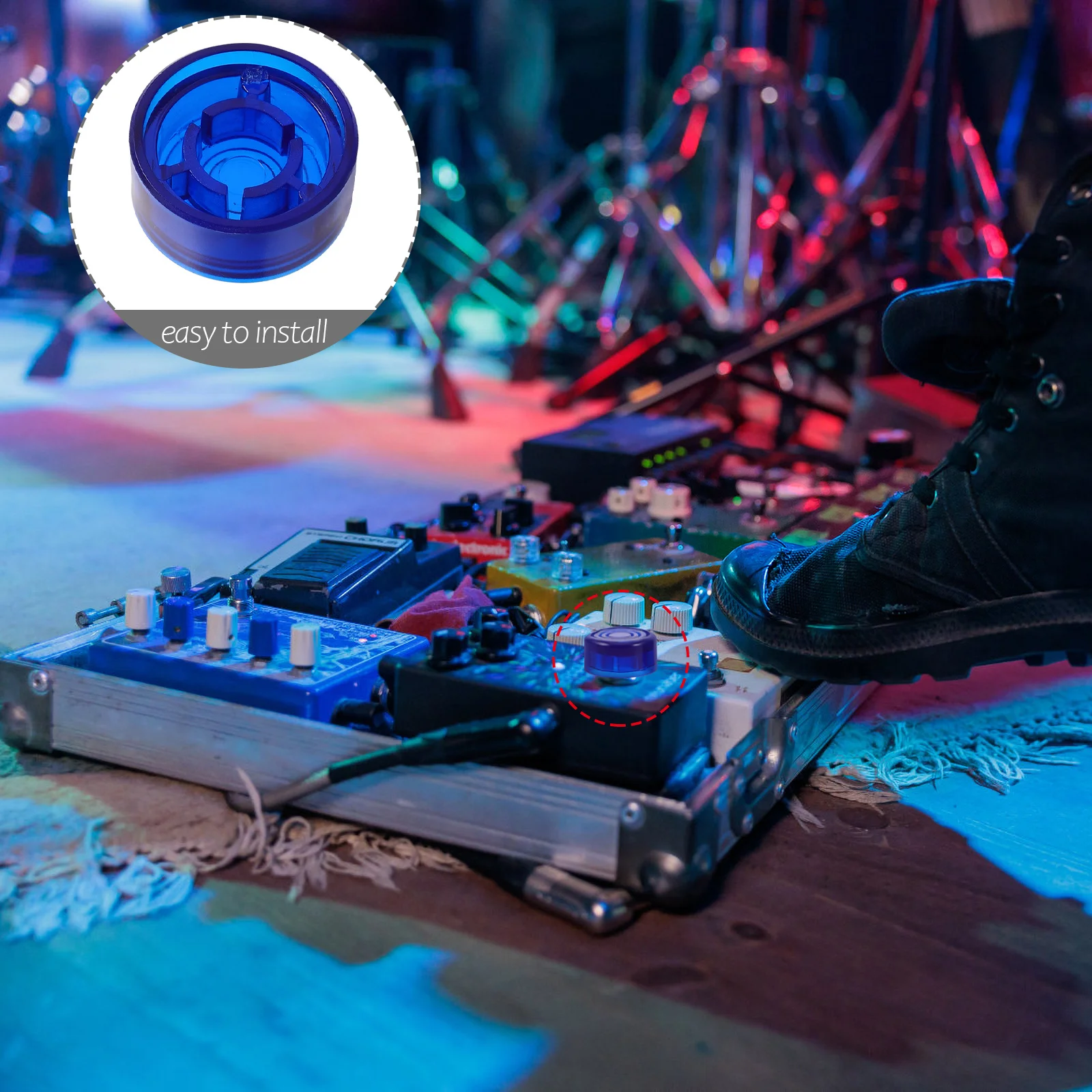 

15pcs Electric Guitar Foot Durable Abs Enhanced Contact Surface For Effect Pedal Switch Toppers Pedal Board