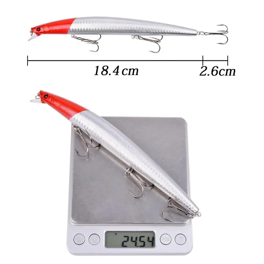 10pcs Big Laser Minnow Fishing Lure Set 180mm / 26g Hard Bait Crankbait Isca Artificiais Pesca Sea wobbler Swimming Baits