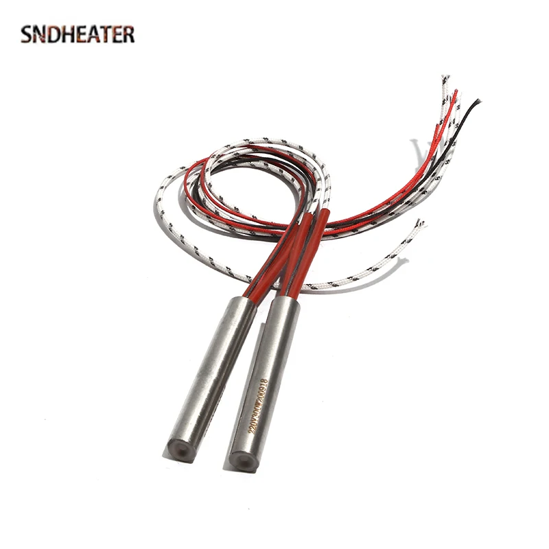 

SNDHEATER 110V/220V/380V Cartridge Tubular Heater Rod 300-600W Factory Heating Element with K Type Thermocouple 20x50-120mm 5pcs