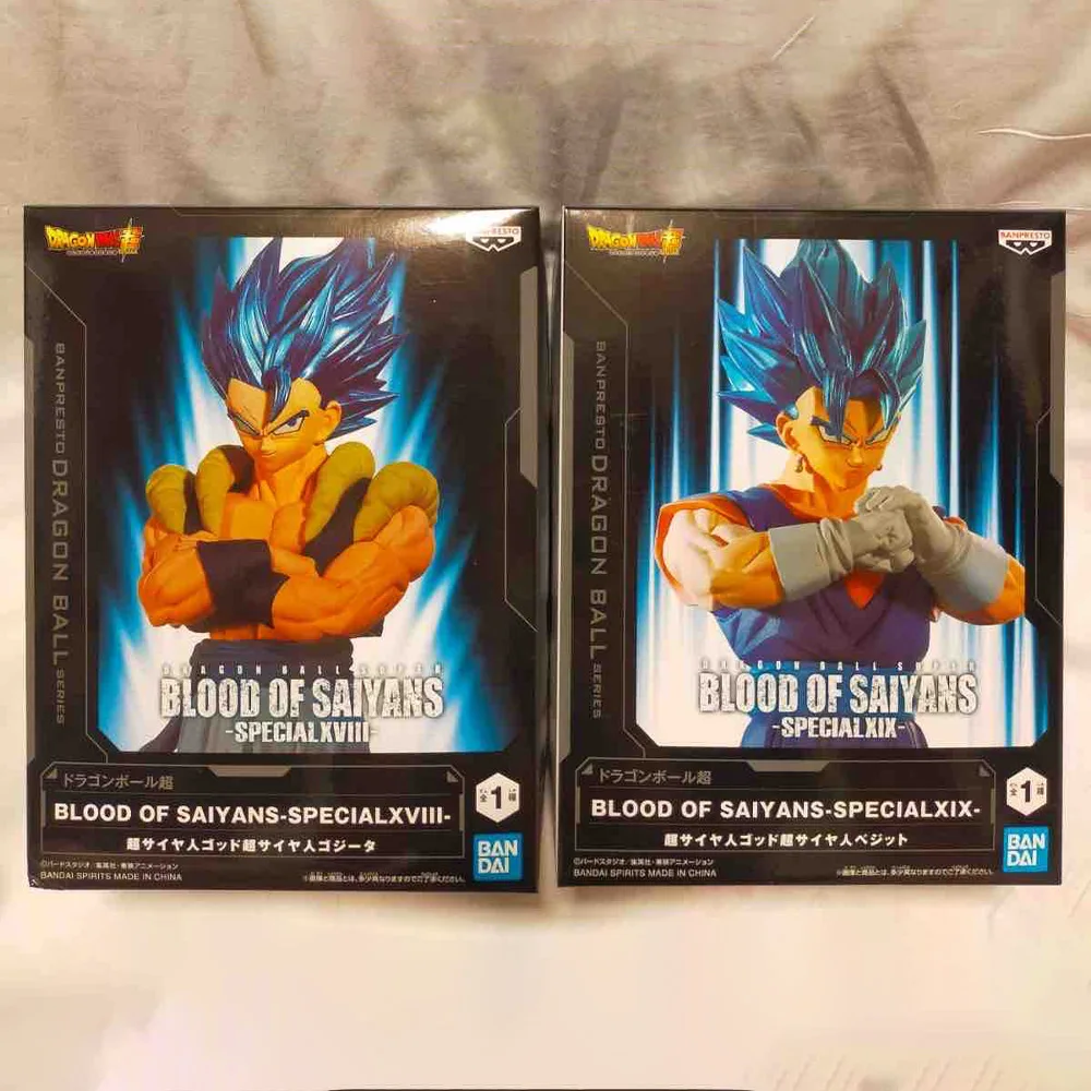 

Officially Licensed BANPRESTO BLOOD OF SAIYANS Gogeta Veget Figure Anime Dragon Ball Super Model Toy
