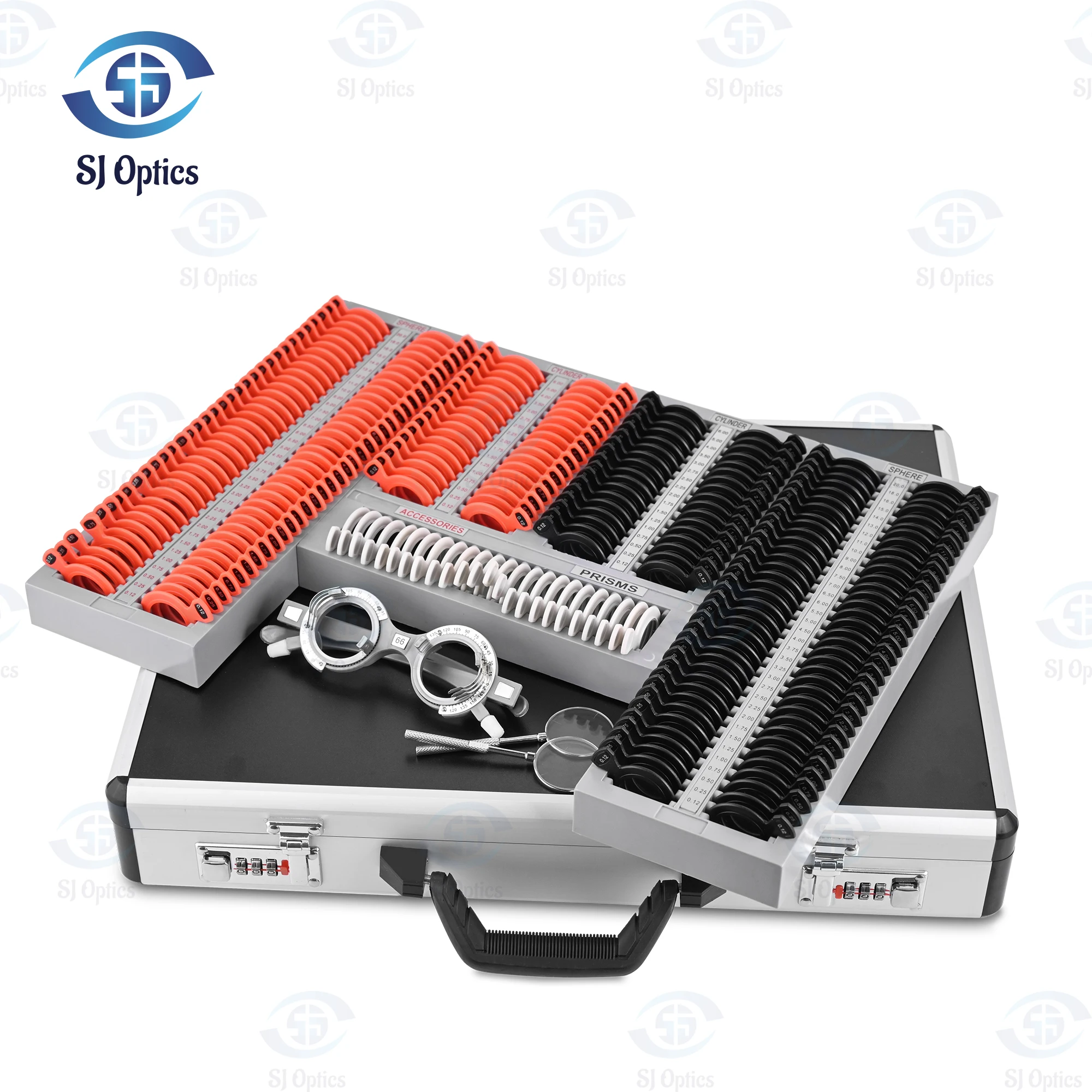 SJ Optics SL-232 Trial Lens Set Optometry Rim Case Kit with 232js Pieces Trial Lens Set Sl-232 Js-232 Csl-232