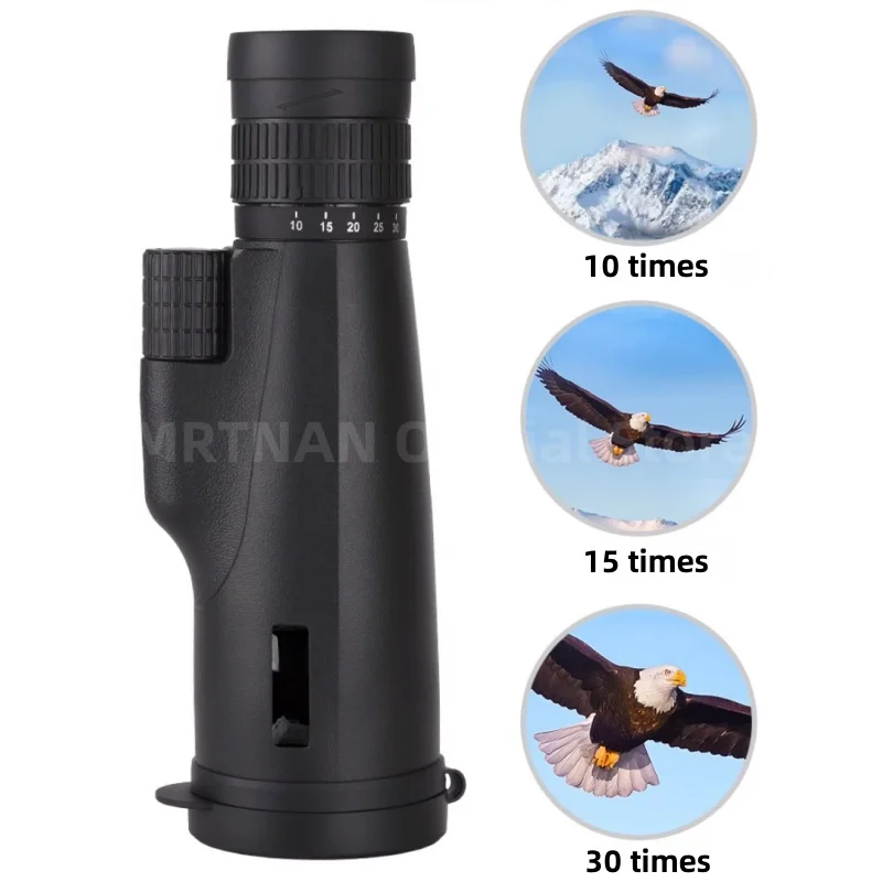

10-30x50 Zoom HD Telescope Monocular Camping Powerful Monocular With Tripod Phone Clip For Watching Bird Hunting Binoculars