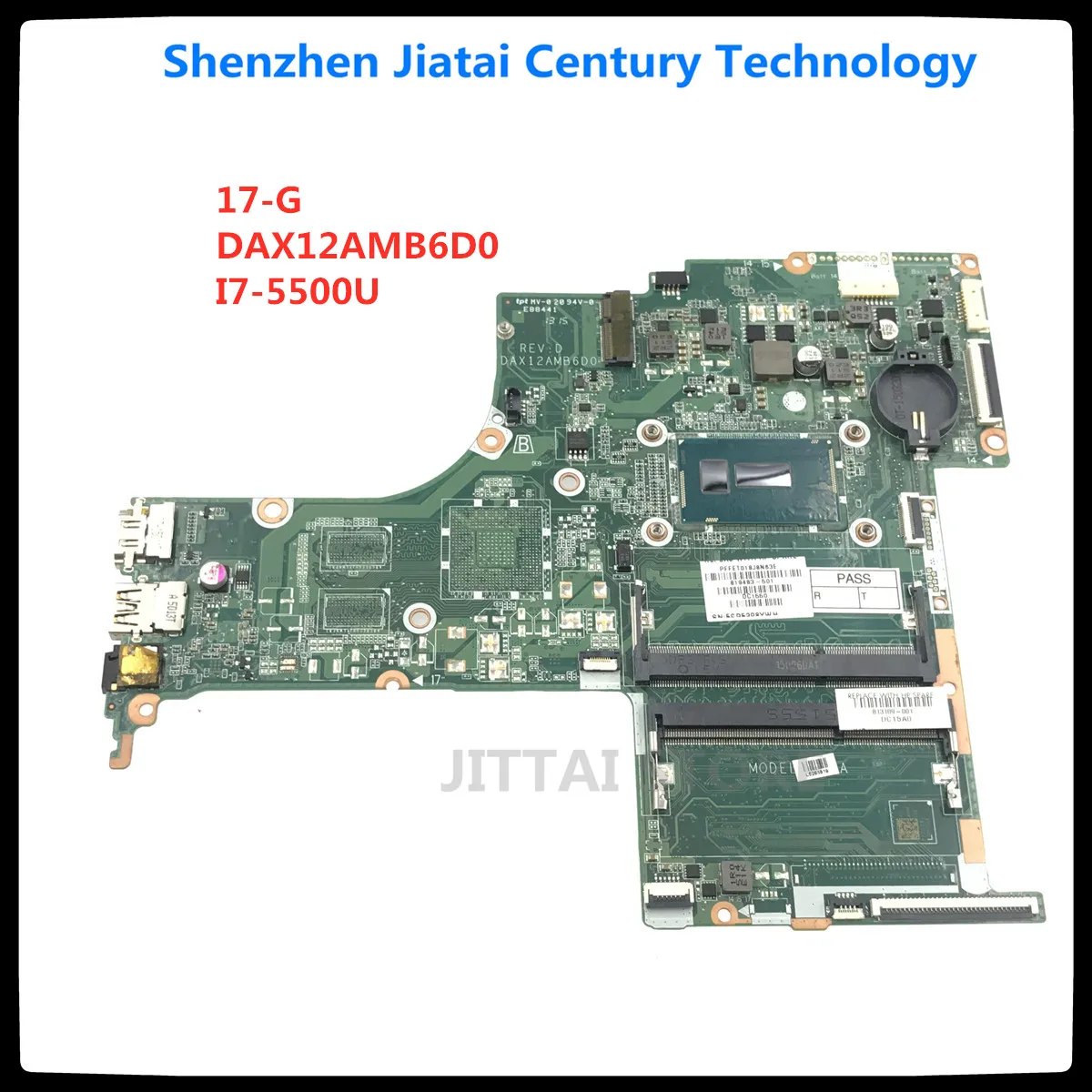 

819483-601 819483-501 819483-001 For HP Pavilion Notebook 17-G 17T-G 17-G015DX laptop motherboard i7-5500 DAX12AMB6D0 mainboard