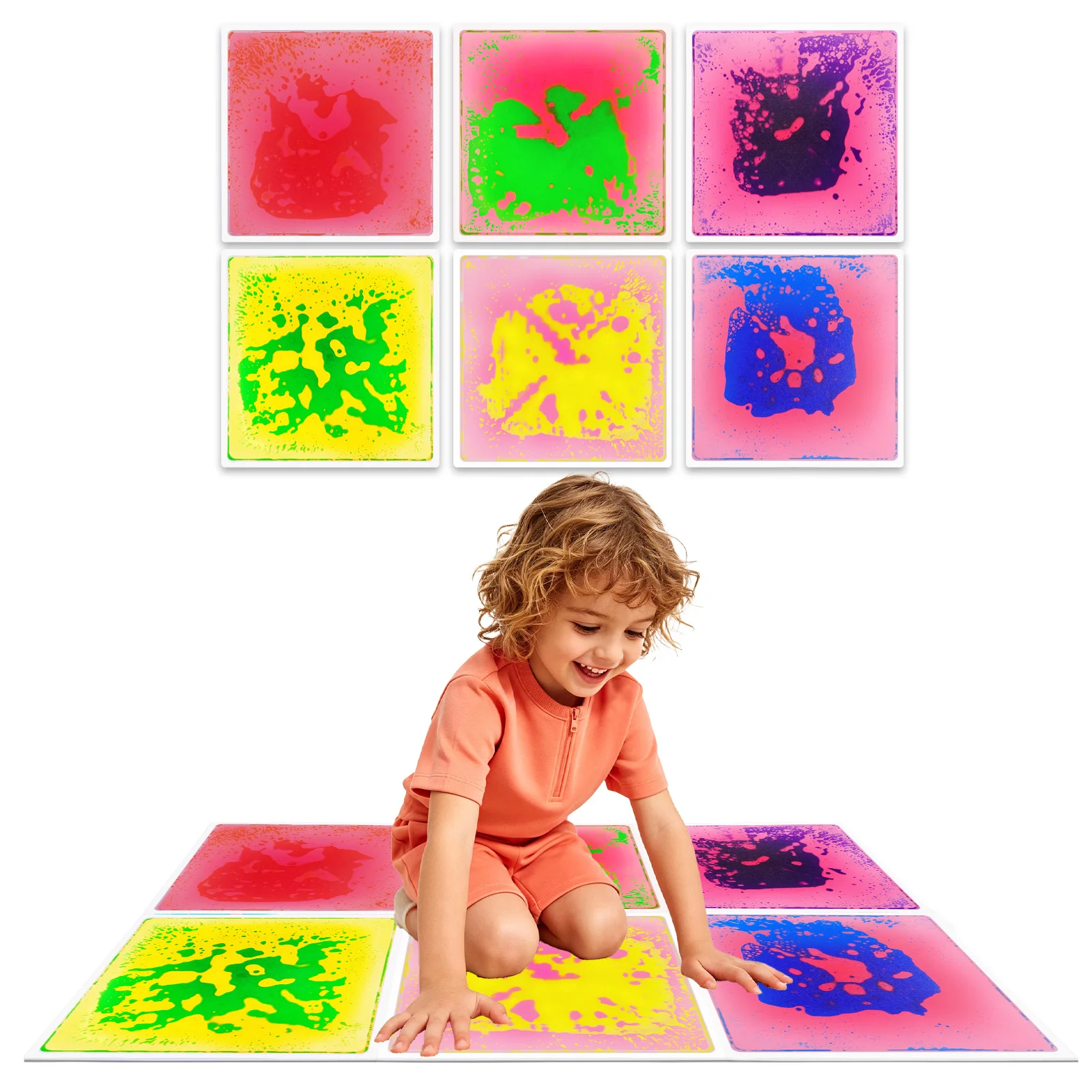 Visual Sensory Toys Sensory Walking Pads Kids Bright Pattern Floor Mat For Toddlers Visual Perception Training Game