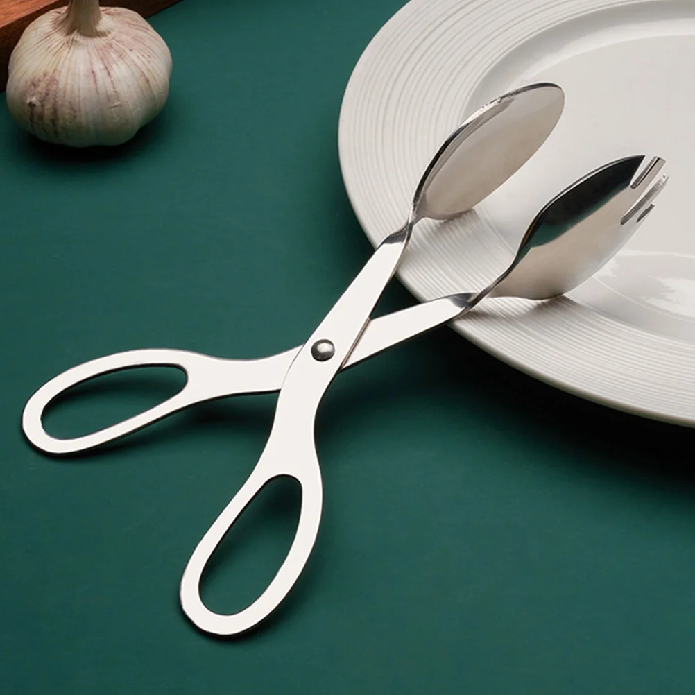 

Stainless Steel Salad Tongs Bread Clip Food Serving Tong Kitchen BBQ Tool Compact Design Home Restaurant Hotel Buffet