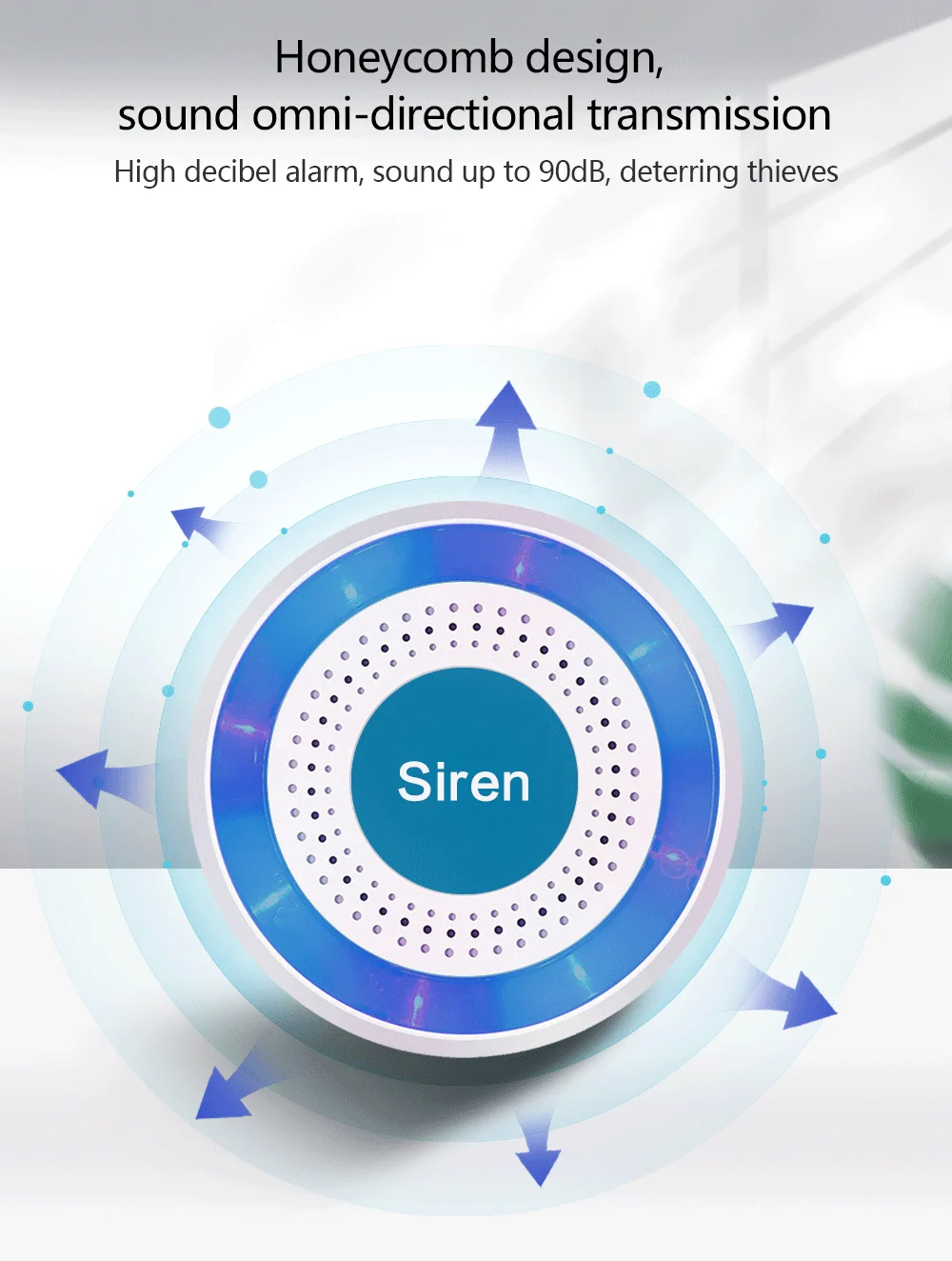 Upgraded 433Mhz Indoor Wireless Siren Alarm For Home Security Alarm System PG103, PG105, PG107, PG108