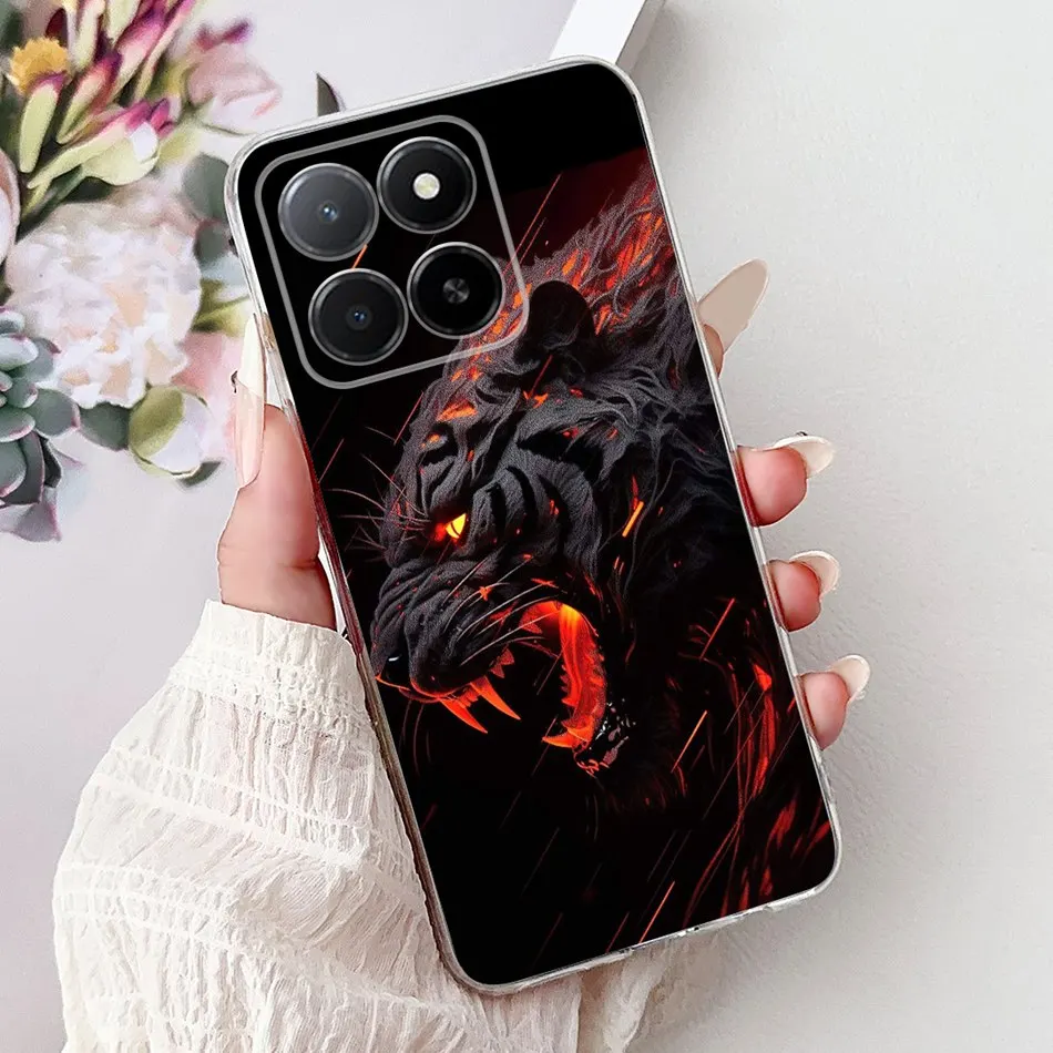 Phone Case For Honor X5b Plus X6b X7b X8b X9b 2024 New Fashion Dragon Tiger Design Soft Silicone TPU Case