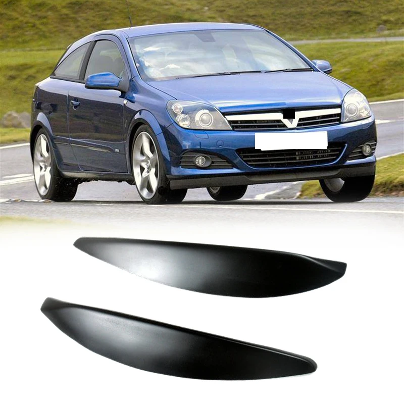 Car Front Headlight Lamp Eyebrows Eyelids Moulding Cover Trims For Opel Vauxhall Astra H MK5 2004 - 2009 2007 2008