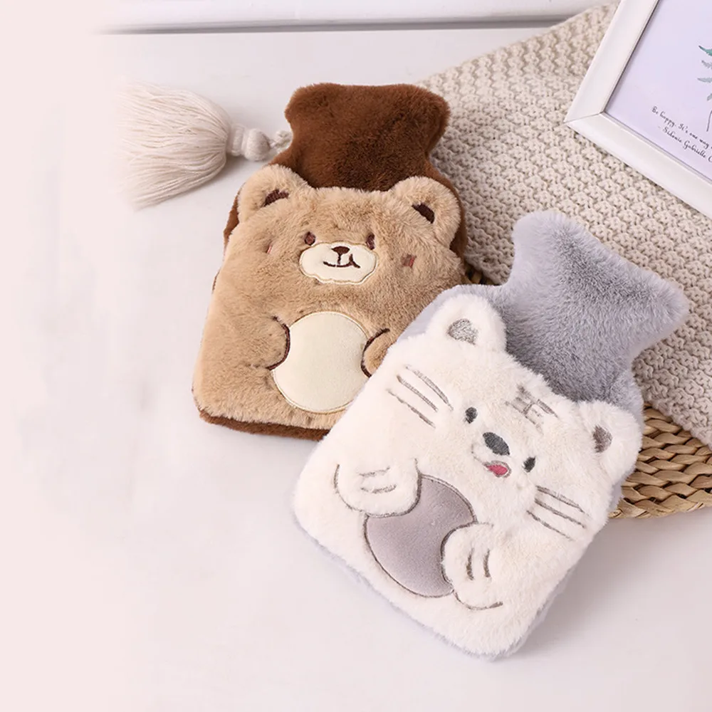 Cute Hot Water Bottle Warm Belly Treasure Cartoon Warmer Filled Explosion-proof Portable Winter Reusable Hand Warmer Outdoor