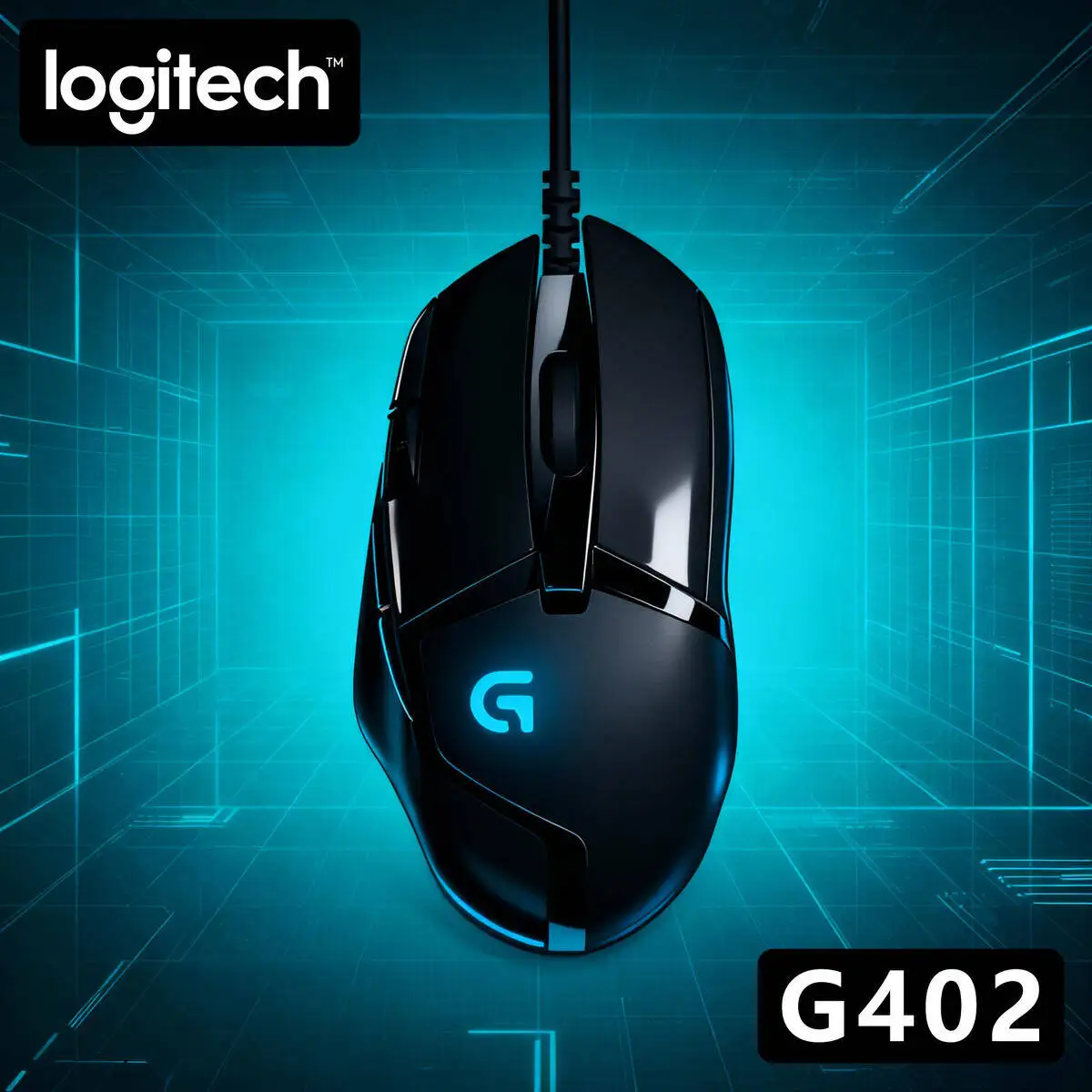 

Logitech G402 Wired Gaming Mouse, 4000 DPI, Fusion Engine, 8 Customizable Buttons, 1ms Report Rate, 500 IPS, Mac/Windows