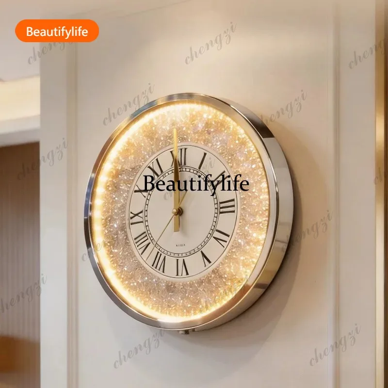 F150  Upgrade Elegant Wall Clock Fashion Unique Round Design Living Room Digital Clock Luxury Modern Orologio  Home