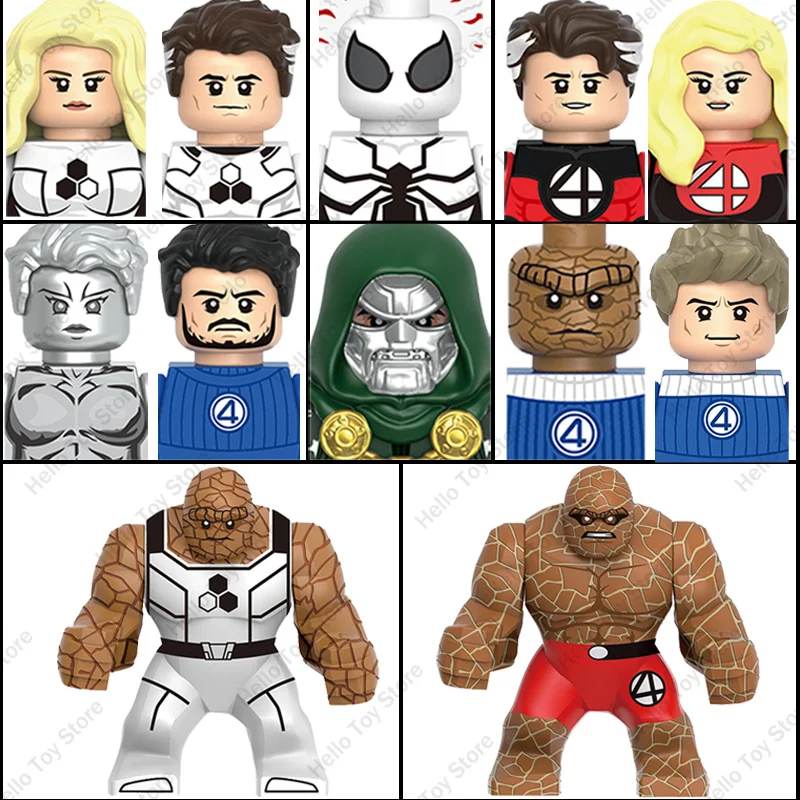 

2025 Superhero Mini Action Figures Building Blocks Super Heroes Bricks Dolls Model Anime Figure Toys Children Birthday Gifts Set