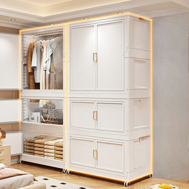 

Plastic wardrobe, bedroom, household, folding, adult and children's clothes