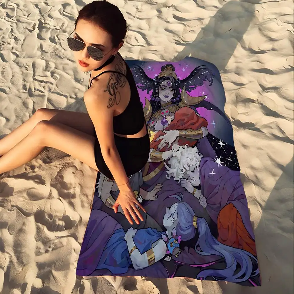 أمين H-Hades أنيمي الشاطئ منشفة السباحة لينة ماصة منشفة الأطفال هدايا للأطفال السفر التخييم الصالة الرياضية