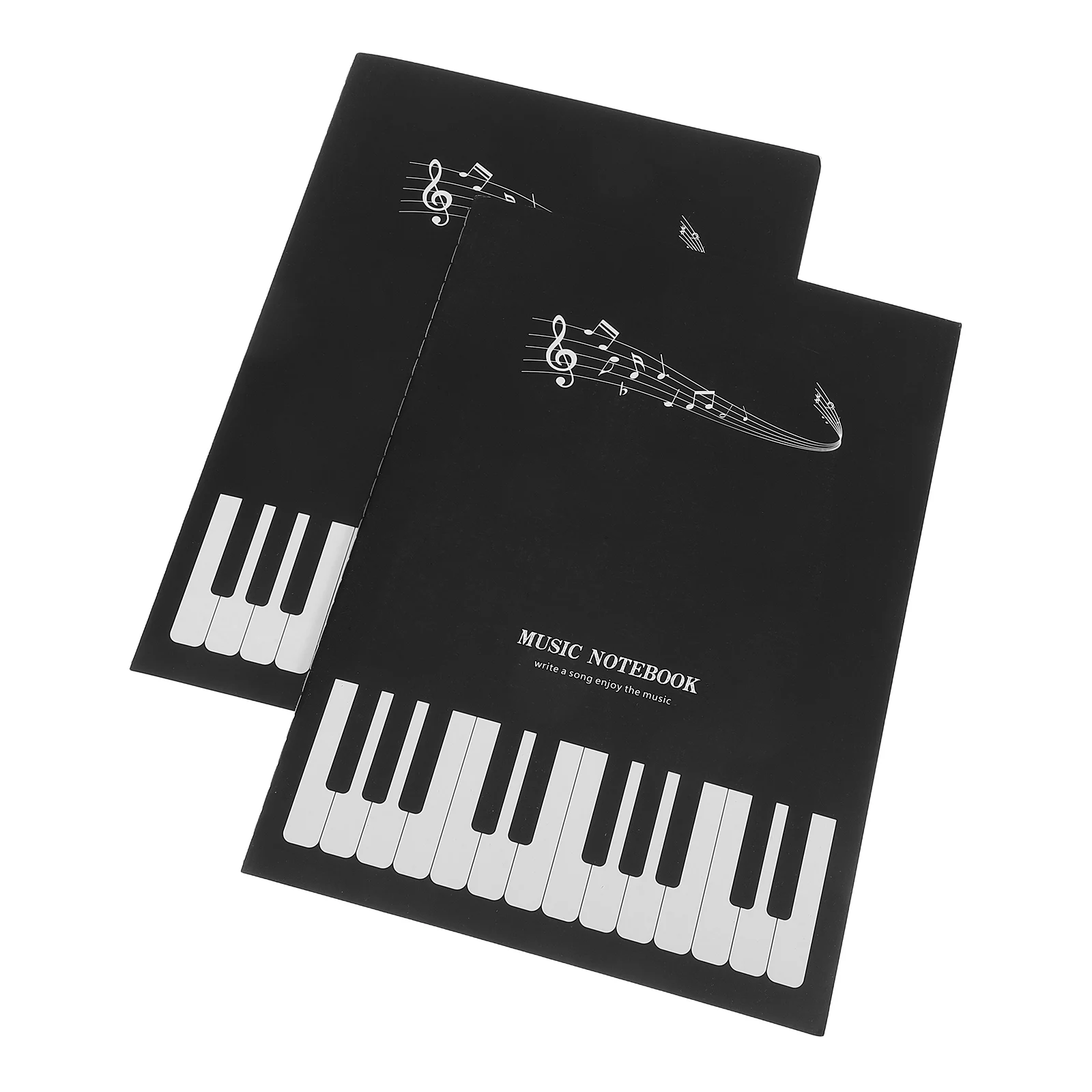 

2 Books 16 Pages A4 Five Manuscript Notebook Piano Sheet Blank Paper Staff Practice Portable Songwriting