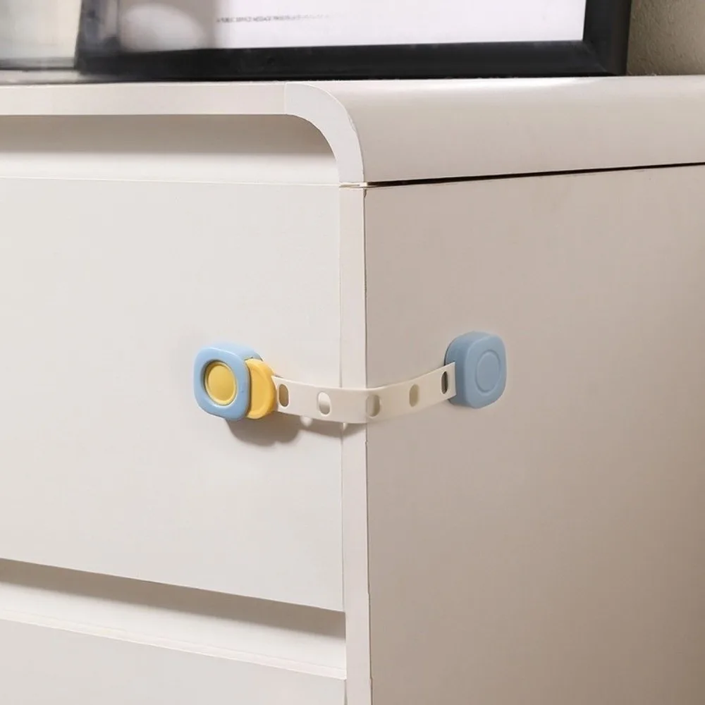 

Universal Anti-Pinching Hand Safety Drawer Lock Easy to Install Plastic Safety Lock All-round Protection Safety Buckle Home Use