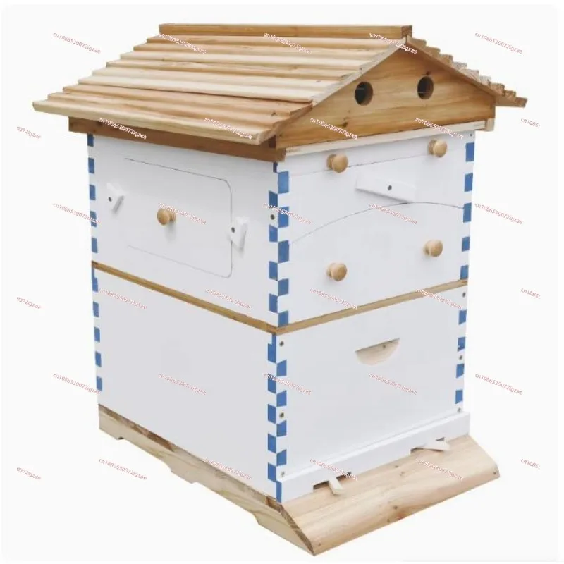 Wooden Automatic Self-Flowing Beehive 7 Auto Frames Set Bee Hive Supplies Beekeeping Material Apiculture Chinese Painted