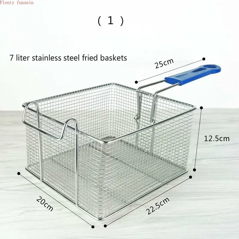 Commercial 81 stainless steel frying net diamond shaped frying basket frying pan