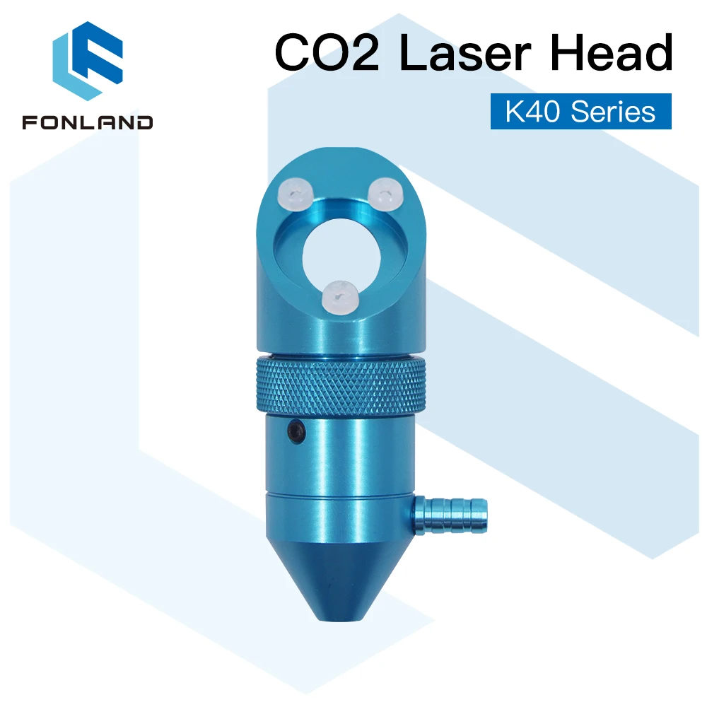 

FONLAND CO2 Laser Head For K40 Series Laser Engraving Cutting Machine Lens Dia 12/15/18mm Focal Length 50.8mm Mirror 20mm