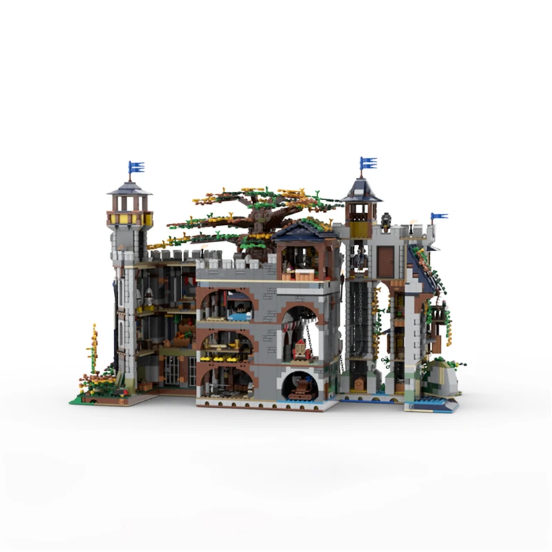 MOC-126920 Creative Tree Of Life Castle House Building Block Castle Architecture Model Technology Assembly Bricks Toys Kid Gifts