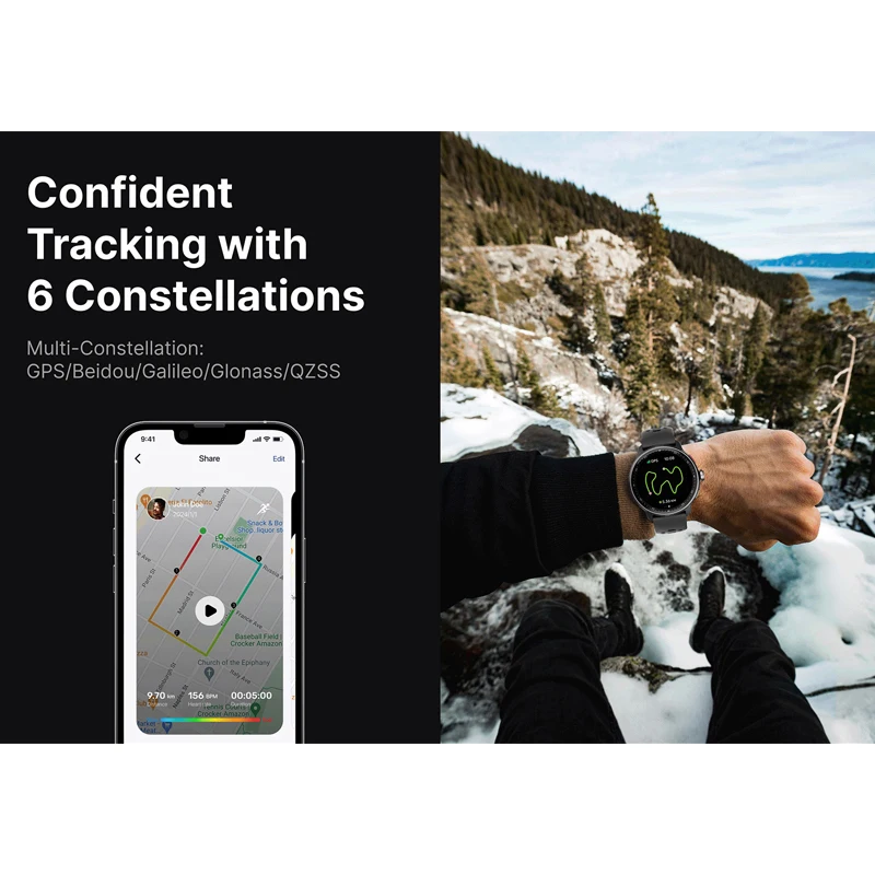 Wonlex ผู้ชายสมาร์ทนาฬิกา GPS 3ATM กันน้ํากลางแจ้ง SOS Call 24 H Heart Rate Monitoring บลูทูธฟิตเนส Smartwatch Spark2