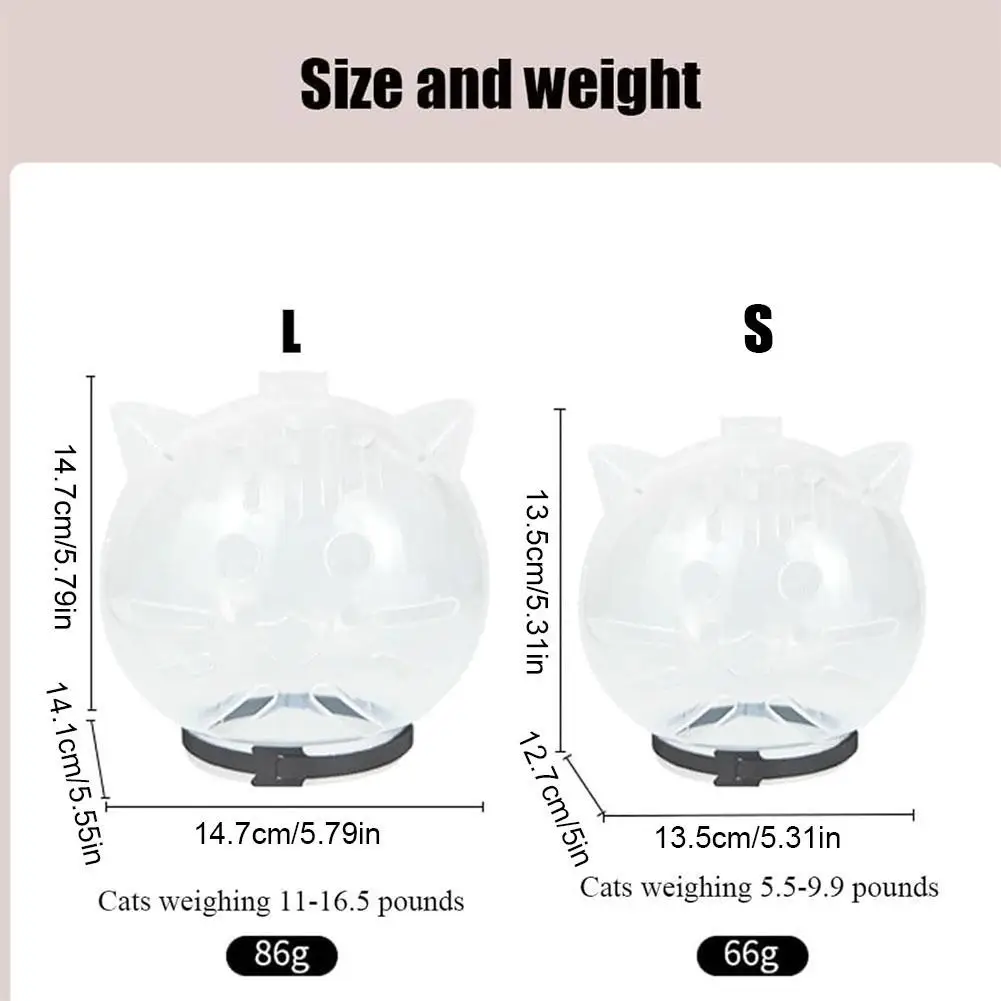 Transparenter Katzen-Schutzhaube, Anti-Biss, atmungsaktiv, Katzen-Pflegehelm, Maulkorb für Nageltrimmen, Baden und Pflege – Detail 16