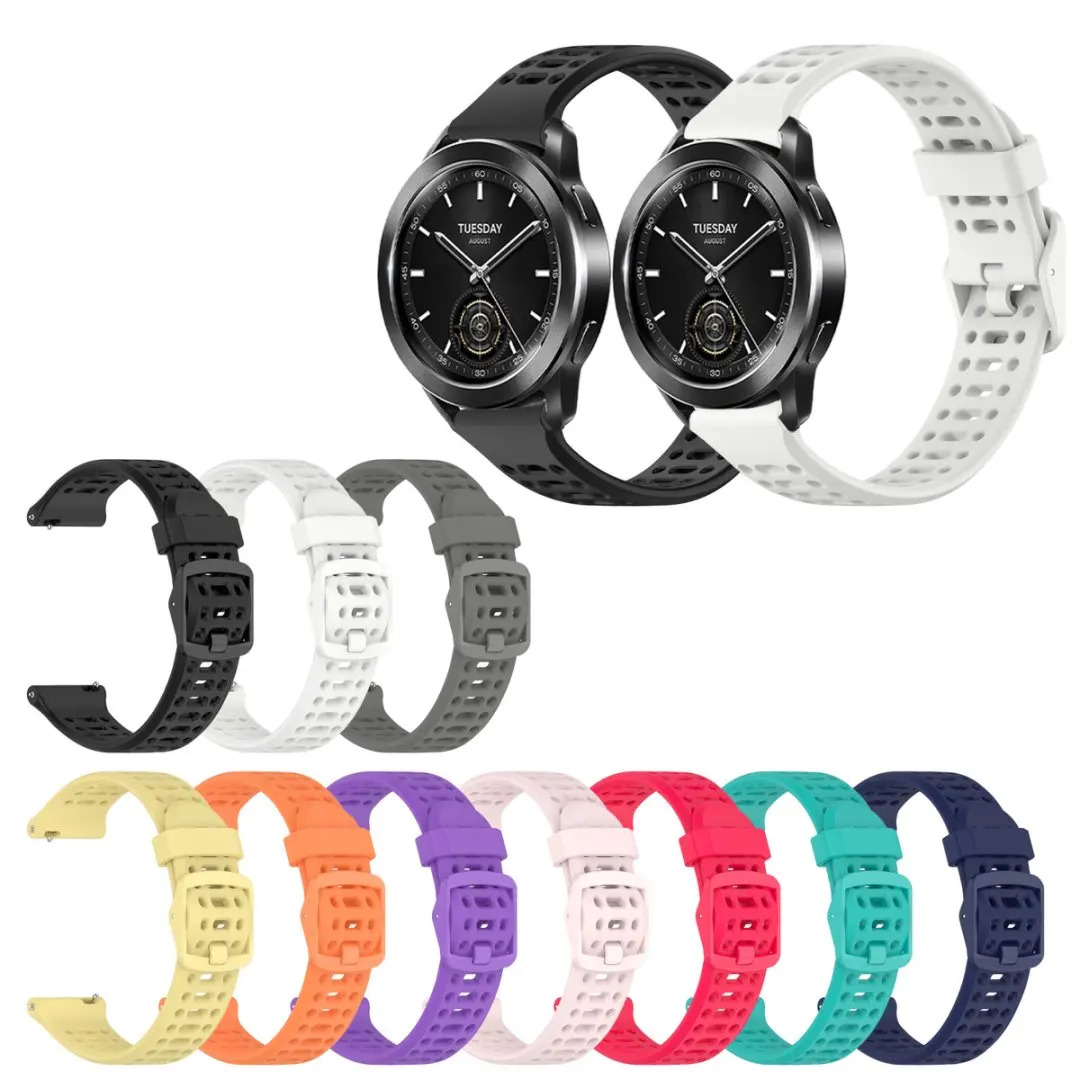 22 mm ademende siliconen horlogeband voor Xiaomi horloge S4 S3 S2 S1 Pro S1 actieve horloge 2 2Pro horloge kleur 2/mibro horloge X1 A1 Lite2